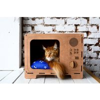 Когтеточка Чешир Киноман (коричневый)