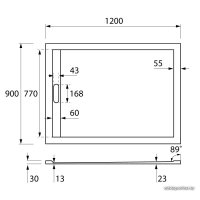 Душевой поддон Cezares TRAY-AS-AH-120/90-30-NERO 120x90