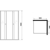 Душевой уголок Niagara Eco NG-1009-14QT 90x90x190 (черный/стекло тонированное)