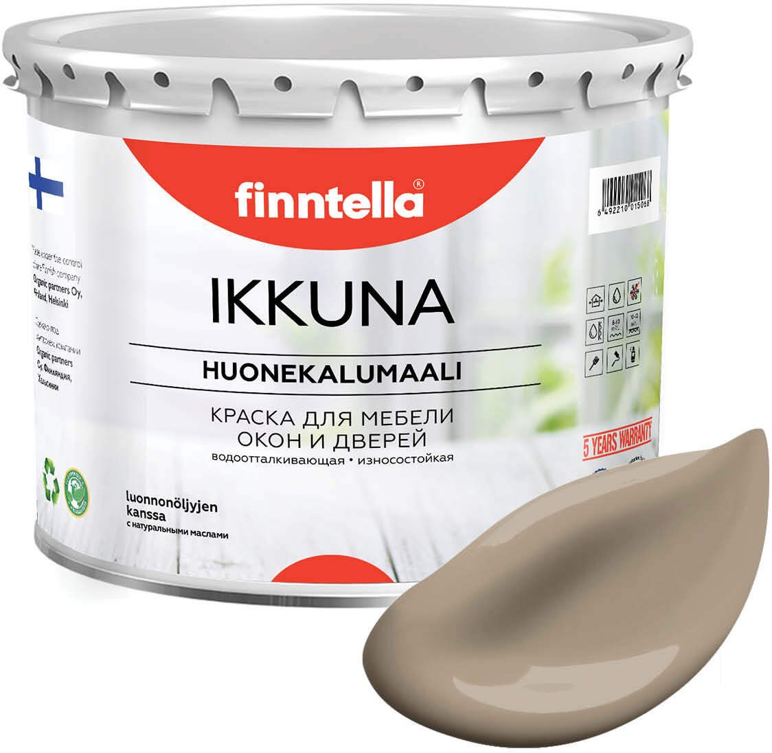 

Краска Finntella Ikkuna Pehmea F-34-1-3-FL095 2.7 л (коричневый)