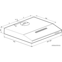 Кухонная вытяжка Krona Jessica slim 600 push button (черный) в Пинске