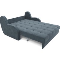Диван Мебель-АРС Аккордеон Барон НПБ 140x200 (велюр серый/синий HB-178/26)