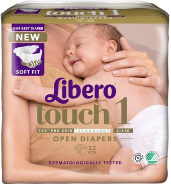 Подгузники Libero Touch 1 Mini (22 шт)
