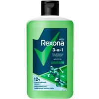  Rexona Гель для душа и умывания + шампунь 3 в 1 Дикий лайм 490 мл