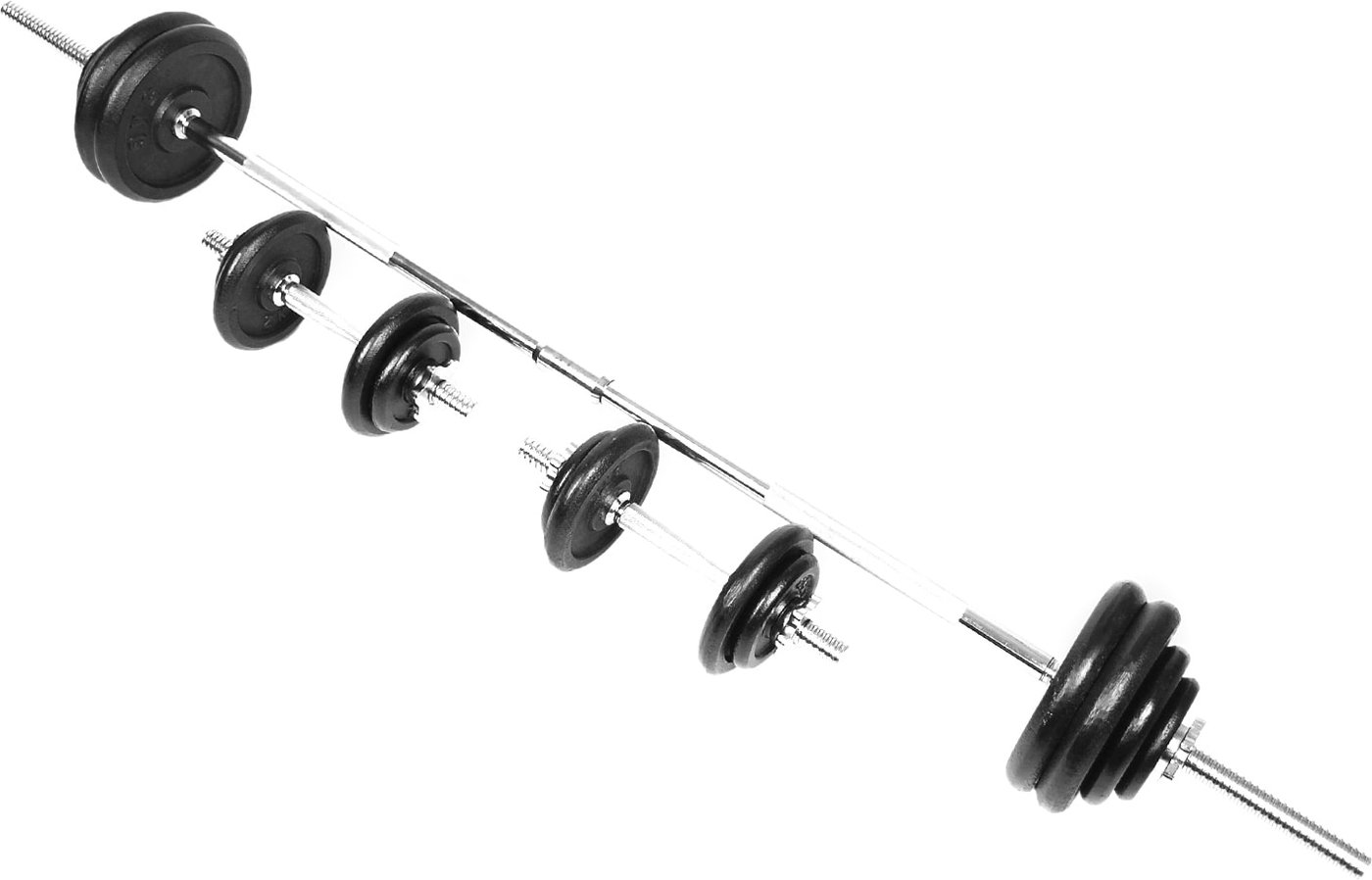 

Набор гантелей с грифом для штанги Atlas Sport Штанга + 2 гантели 48 кг