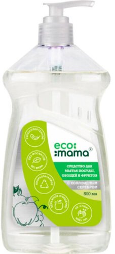 Средство для мытья посуды Ecomama с коллоидным серебром 500 мл