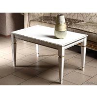 Журнальный столик Мебелик Васко В 81 (белый ясень/золото)