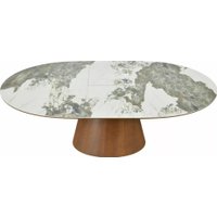 Кухонный стол Signal Marocco 160-200/90 (ceramic белый pandoro/орех)