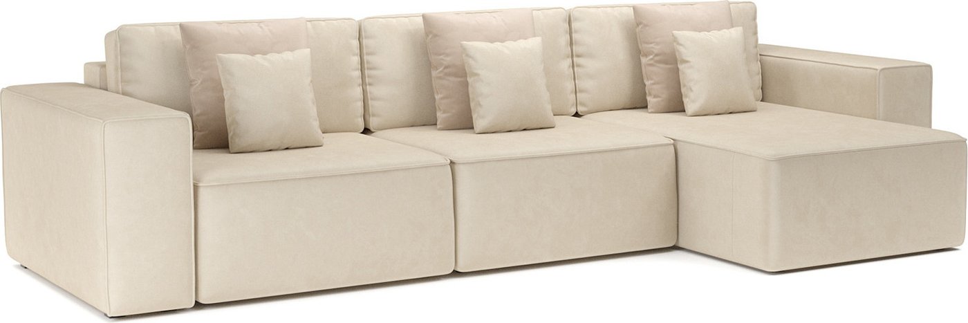 

Угловой диван Мебель-АРС Фессалия правый угол (бархат бежевый Star Velvet 6 Light Beige)