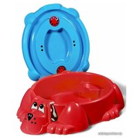 Песочница-бассейн PalPlay Собачка с крышкой 432 (красный/голубой)