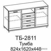 Тумба Лером Мелисса ТБ-2811-АС (ясень асахи)