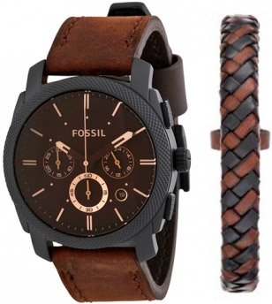 

Наручные часы с украшением Fossil Machine Chronograph FS5251SET