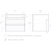  Vigo Тумба под умывальник Urban 600-0-2 со столешницей навесная