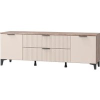 Комод MLK Тоскана с 2 дв. и 2 ящ. (дуб табачный/бисквит)