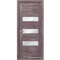 Межкомнатная дверь MDF-Techno Dominika 104 50x200 (дуб шале корица, стекло лакобель коричн.)
