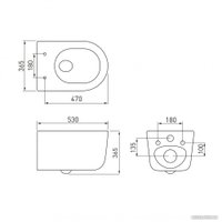 Унитаз подвесной Berges Wasserhaus Tornas 043328