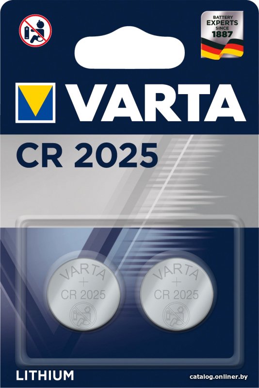 Батарейка Varta CR2025 2 шт.