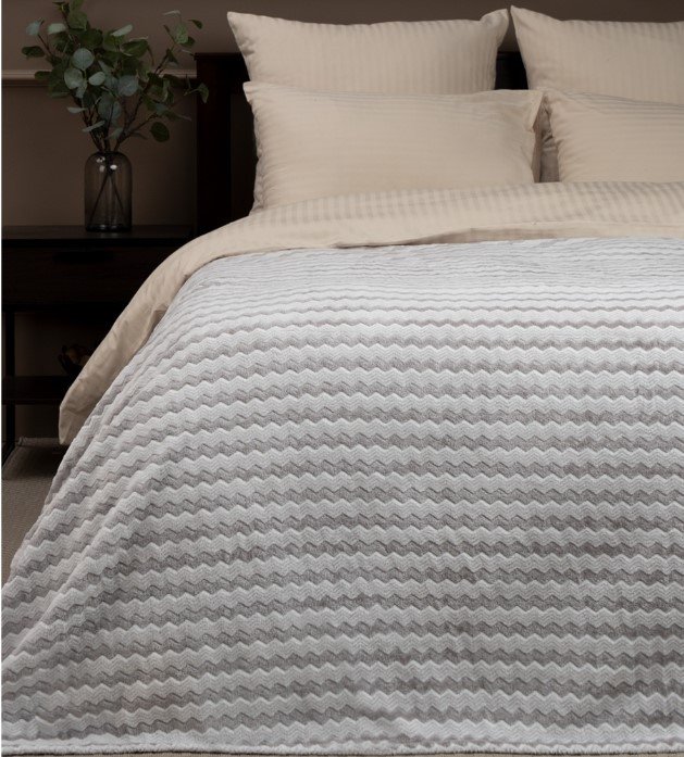 

Плед Tex Republic Absolute Зигзаг двухцветный Flannel 150x200 92567 (серый)