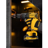 Ударная дрель-шуруповерт Denzel CIDH-BL-20 (с 2-мя АКБ, кейс)