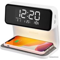 Настольные часы с беспроводной зарядкой Kitfort KT-3351