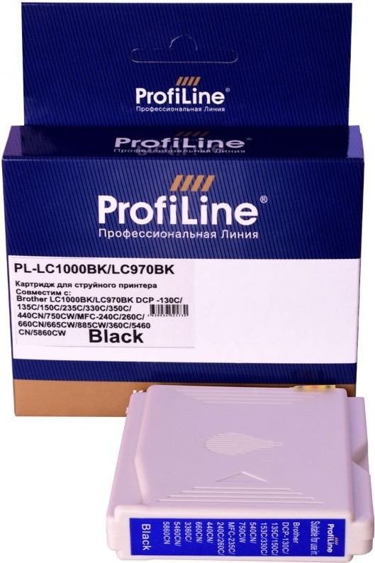 

Картридж ProfiLine PL-LC1000BK/PL-LC970BK (аналог Brother LC1000BK)