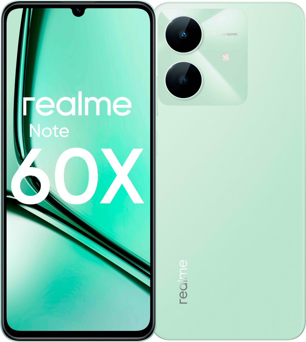 

Телефон Realme Note 60x RMX3938 4GB/128GB (зеленый)