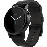 Умные часы Motorola Moto 360 2nd Gen. Mens 42mm Black with Black Leather Band
