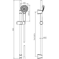 Душевой гарнитур  Lauter Cascade 21СК6615BS с душевым гарнитуром Neno 63696