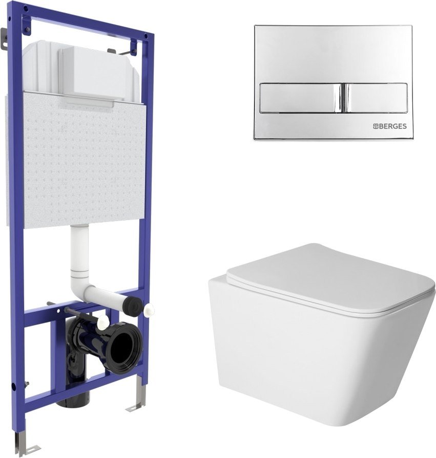 

Унитаз подвесной Berges Wasserhaus Sigma Rimless 043399 (с сиденьем)