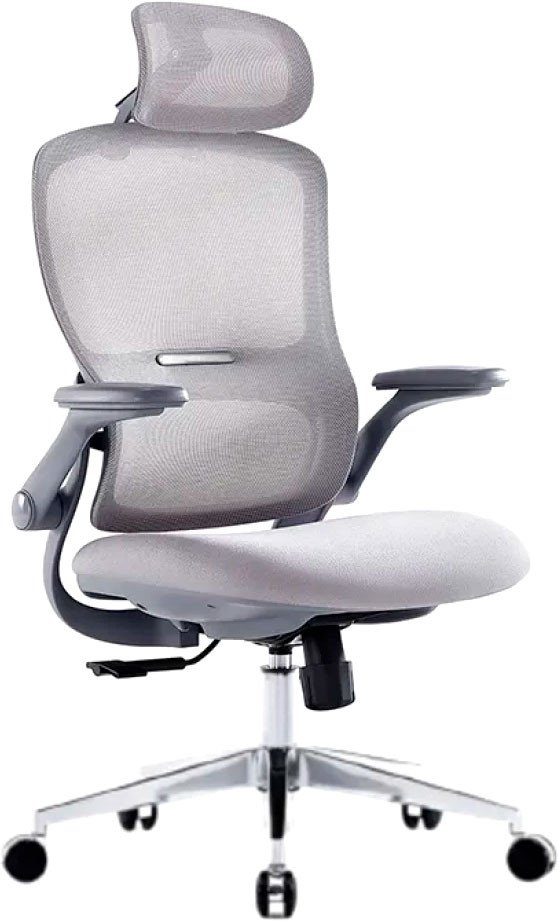 Офисное кресло SitUp Sity Grey Chrome (сетка Grey/Grey)