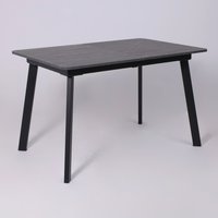 Кухонный стол Lepremo AV 1209/1 МДФ раздвижной 1200-1600x800 (мрамор Пьетра графитовый/черный)