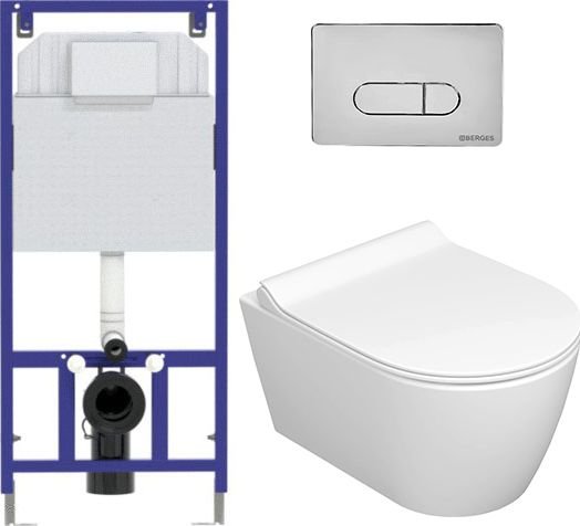 

Унитаз подвесной Керамин Трент R + 525 040000 + D3 040033