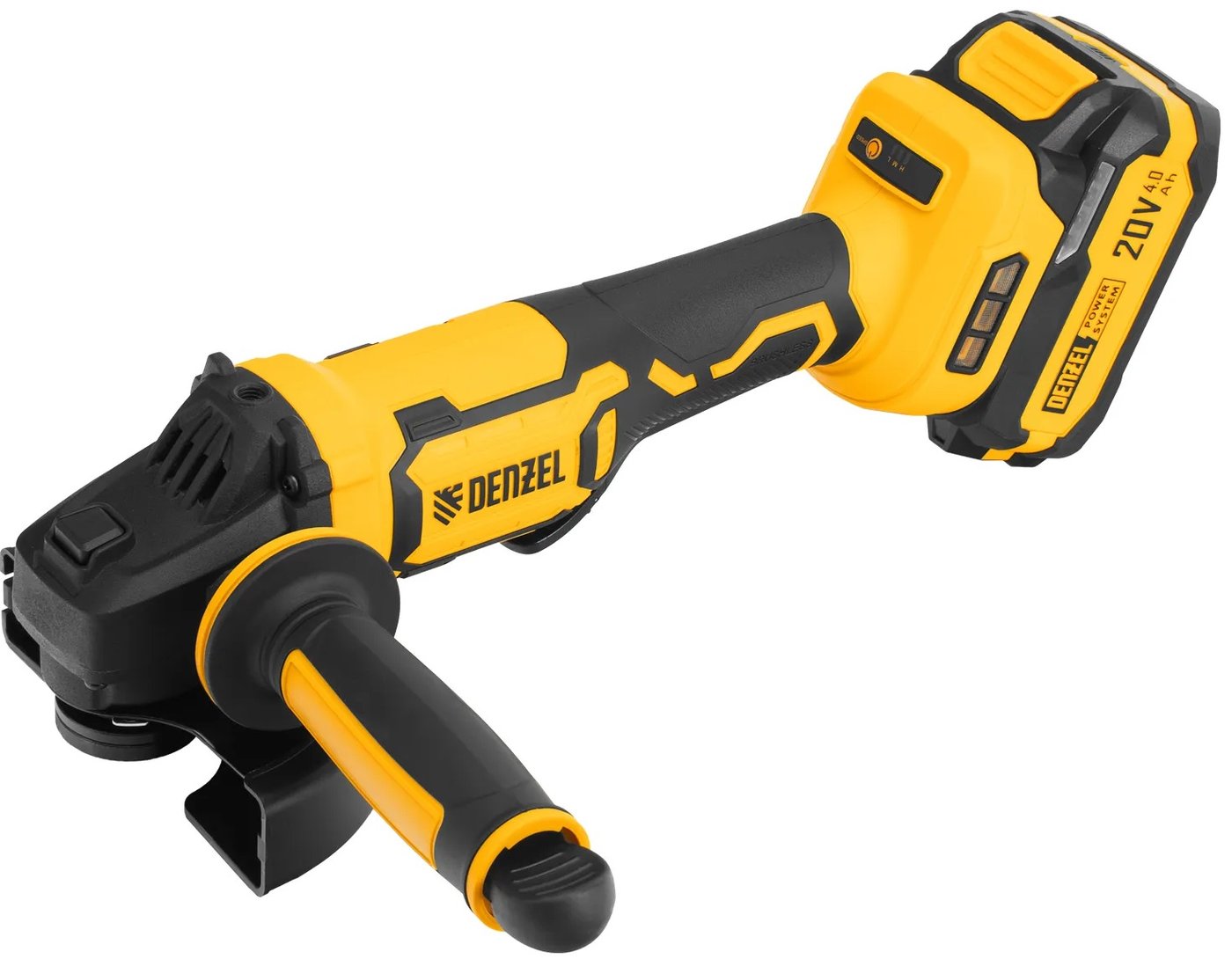 

Угловая шлифмашина Denzel AGH-BL-20-125 (с 1-им АКБ)