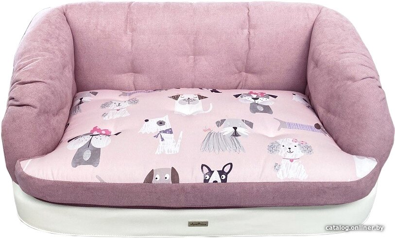Лежак AntePrima Francine 86/FrancinePink/1 (S, розовый с собачками)