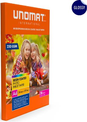 Фотобумага UNOMAT Inkjet Photo Paper A4 Glossy 250 A4 250 гр/м2 20 л UNM-PP-A4-GL_250gr