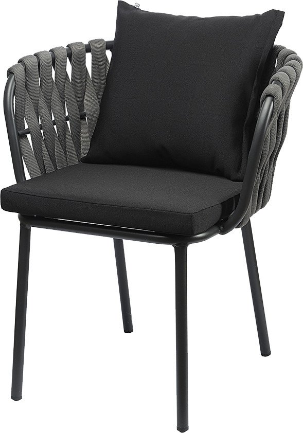 Садовый стул Bergenson Bjorn Braid BB0000812 (серый/черный)
