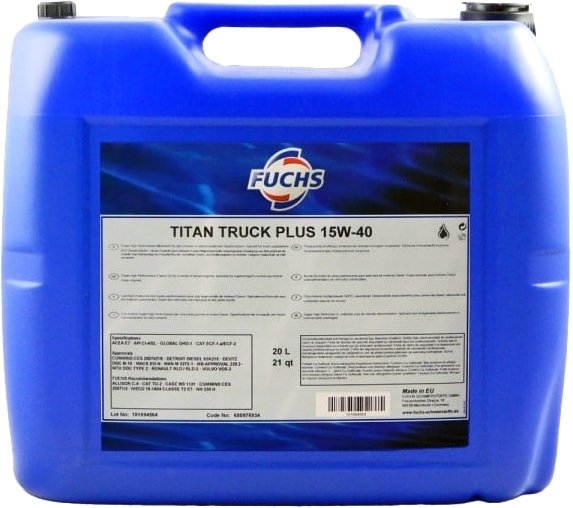 

Моторное масло Fuchs Titan Truck Plus 15W-40 20л