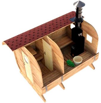 Русская баня Лесоторговая компания КвадроБочка ECO 2.2x3м