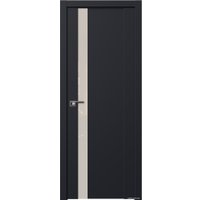 Межкомнатная дверь ProfilDoors 62U L 70x200 (черный матовый, стекло перламутровый лак)