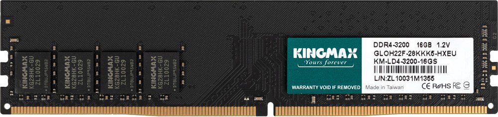 

Оперативная память Kingmax 32ГБ DDR4 3200 МГц KM-LD4-3200-32GS