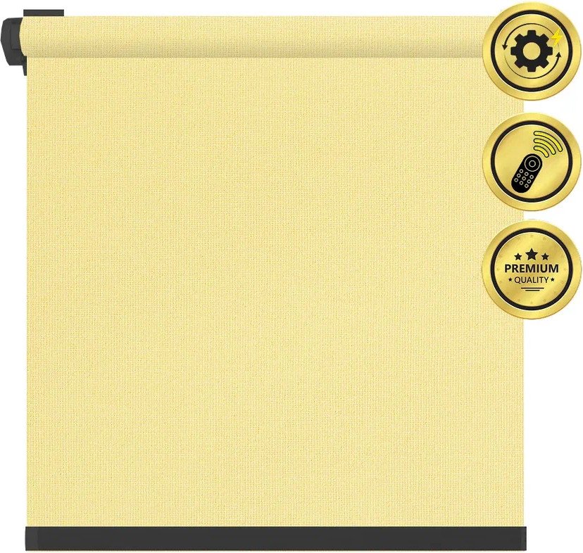 

Рулонная электроштора НеоФьюжен Эден 200 110х250 правая (медовый, черная фурнитура)