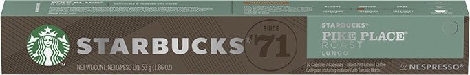

Кофе в капсулах Starbucks Pike Place Roast Lungo 10 шт