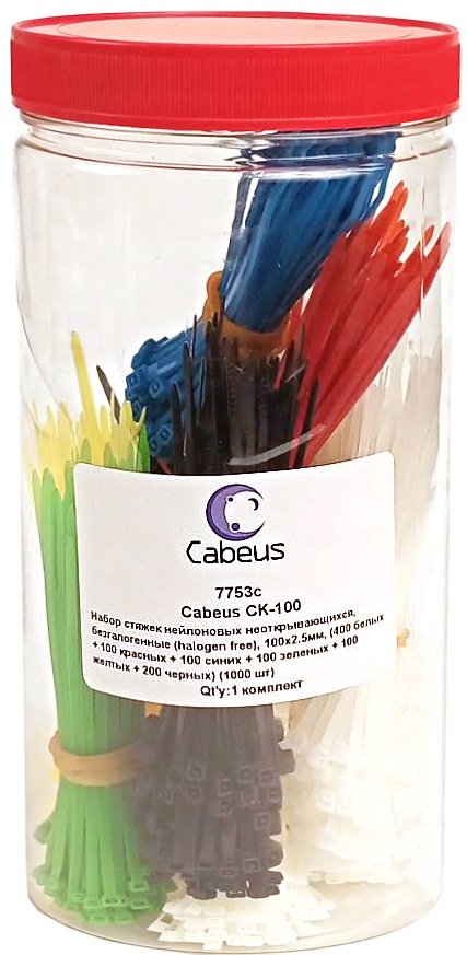 

Стяжка для кабеля Cabeus CK-100 (1000 шт)