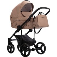 Универсальная коляска BEBETTO Magnum Light SE 2в1 (06, темно-бежевый/черная рама)