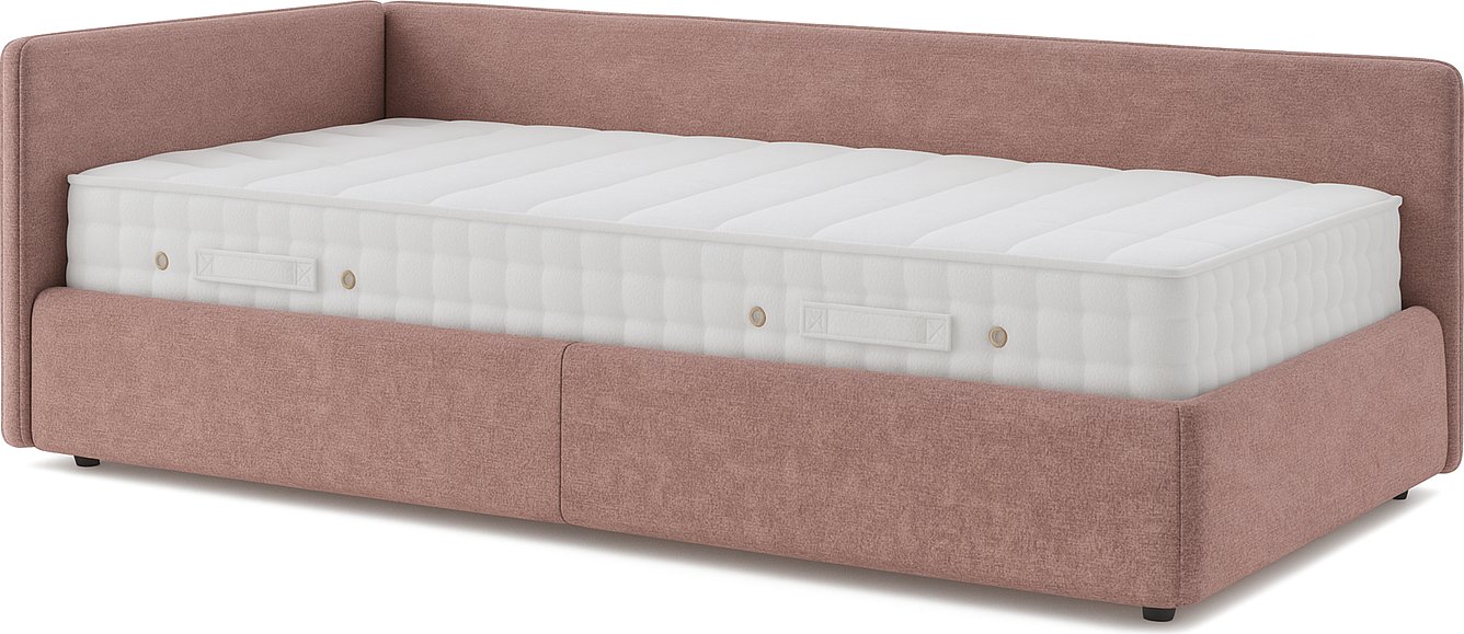 

Кровать-тахта Sonit Nicole левый 90x200 велюр River (07 пыльная роза)