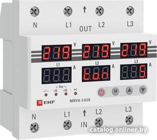 Реле напряжения EKF MRVA-3 63A
