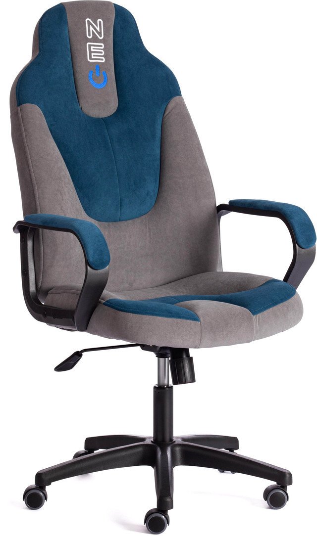 

Кресло TetChair Neo 2 (флок, серый/синий)