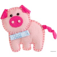 Набор для создания поделок/игрушек Bondibon Елочные игрушки из фетра своими руками. Свинья ВВ3093