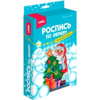 Набор для создания поделок/игрушек Lori Роспись по дереву. Новогодний сувенир Дед Мороз Фнн-052