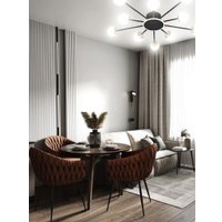 Припотолочная люстра Aitin Pro L73058/10C (черный/хром)